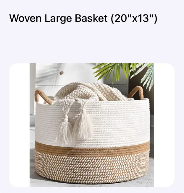western themed large basket
